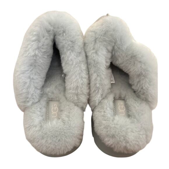 Women’s Size 9 UGG UGG DISQUETTE GOOSE Suede Shearling Fur Lined New - Picture 3 of 6